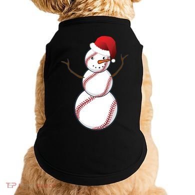 Christmas Baseball Snowman Doggie Tank