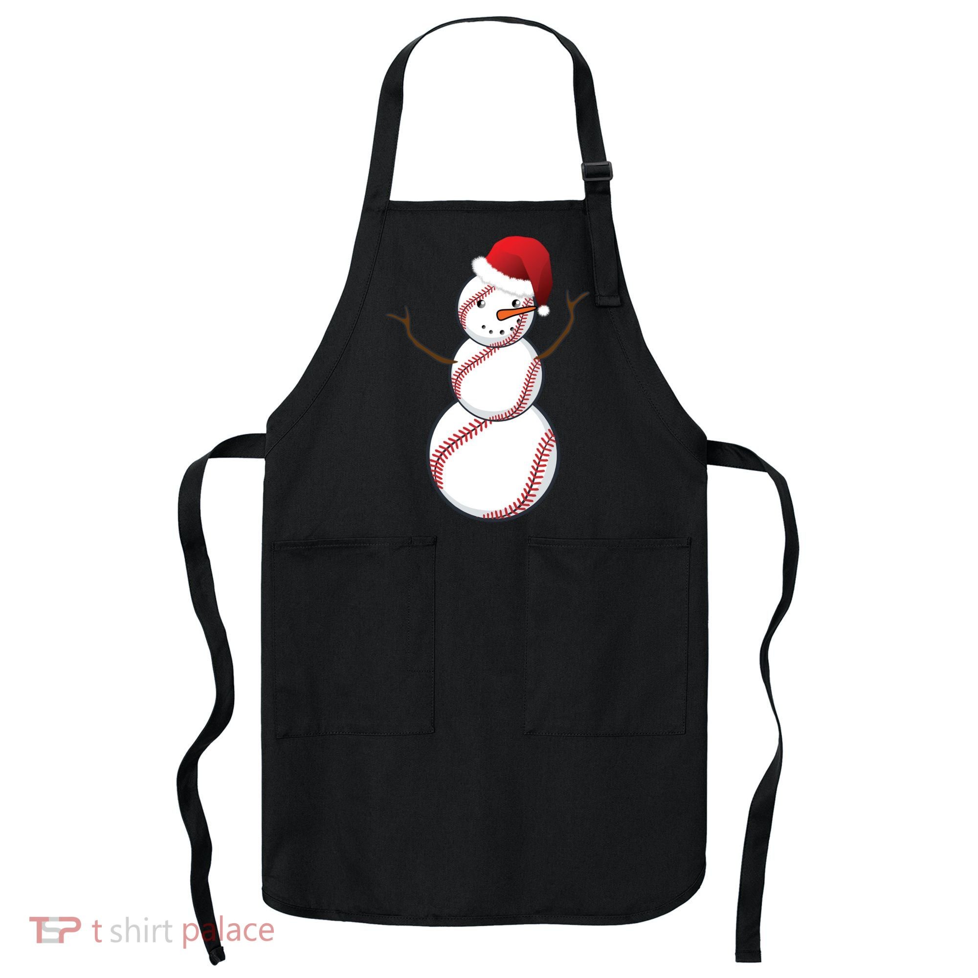 Christmas Baseball Snowman Apron