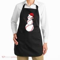 Christmas Baseball Snowman Apron thumb 2