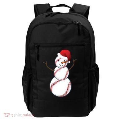Christmas Baseball Snowman Backpack