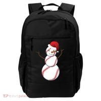 Christmas Baseball Snowman Backpack thumb 0