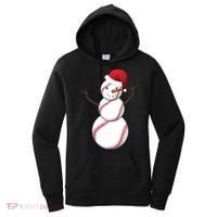 Christmas Baseball Snowman Women's Hoodie thumb 0
