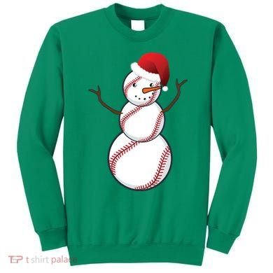 Christmas Baseball Snowman Sweatshirt