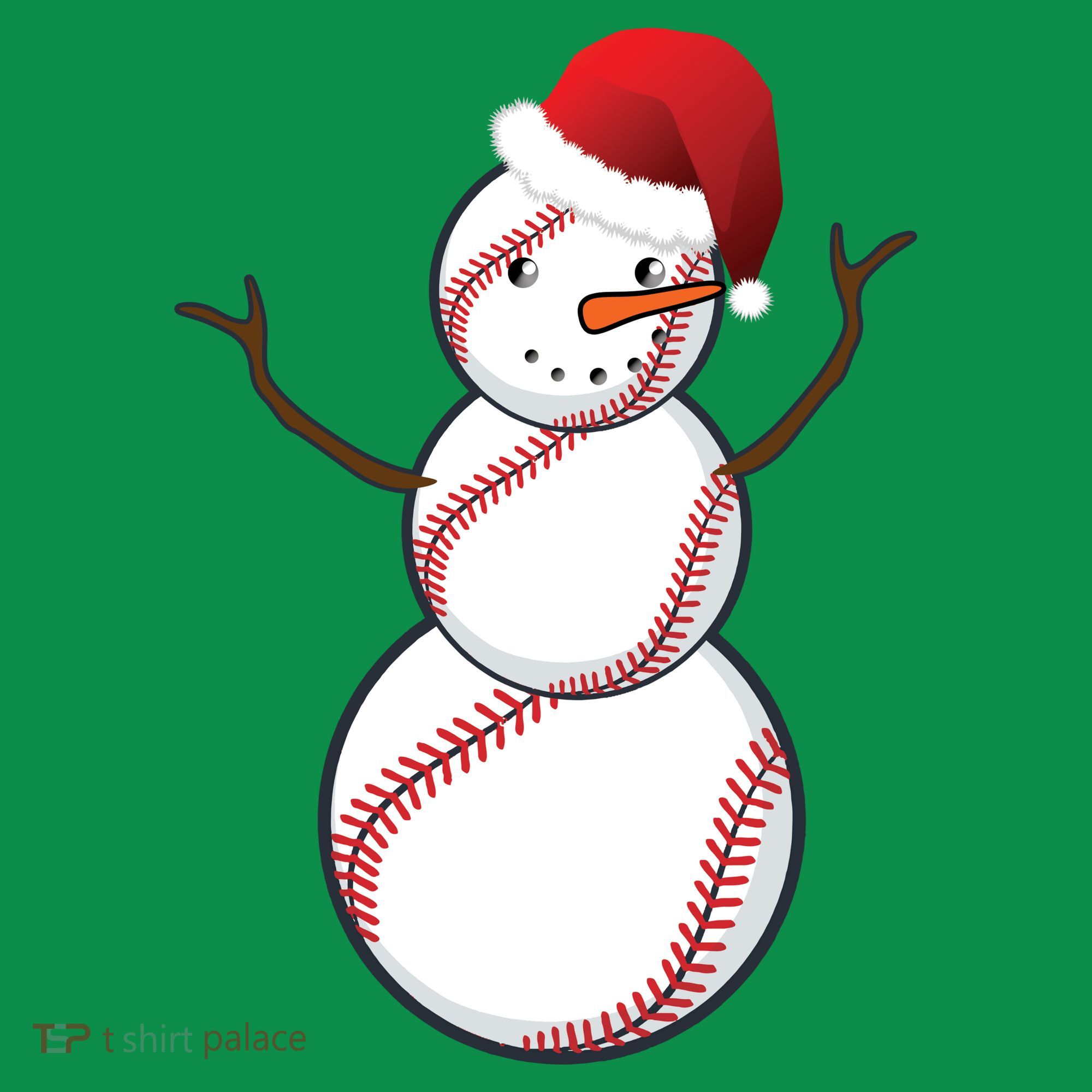 Christmas Baseball Snowman Sweatshirt