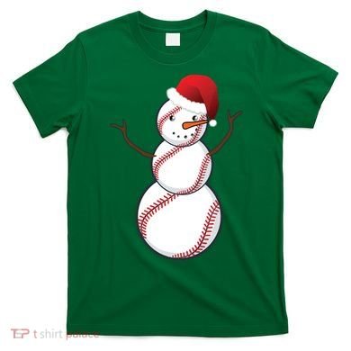 Christmas Baseball Snowman T-Shirt