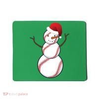 Christmas Baseball Snowman Mousepad thumb 0