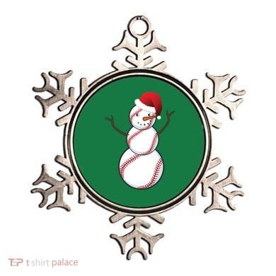Christmas Baseball Snowman Ornament
