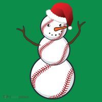 Christmas Baseball Snowman Kids Sweatshirt thumb 2