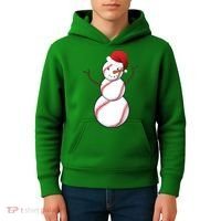 Christmas Baseball Snowman Kids Hoodie thumb 4