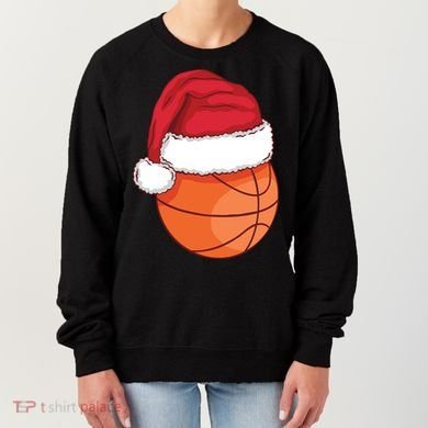 Christmas Basketball Santa Women's Sweatshirt