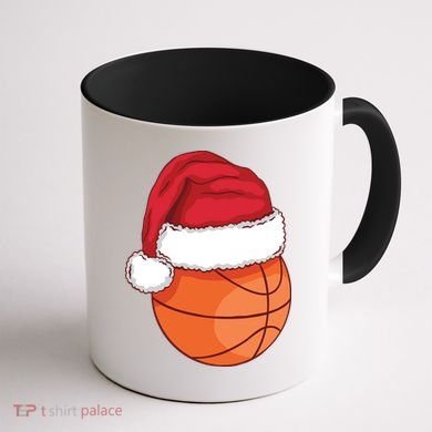 Christmas Basketball Santa Coffee Mug back