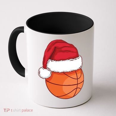 Christmas Basketball Santa Coffee Mug