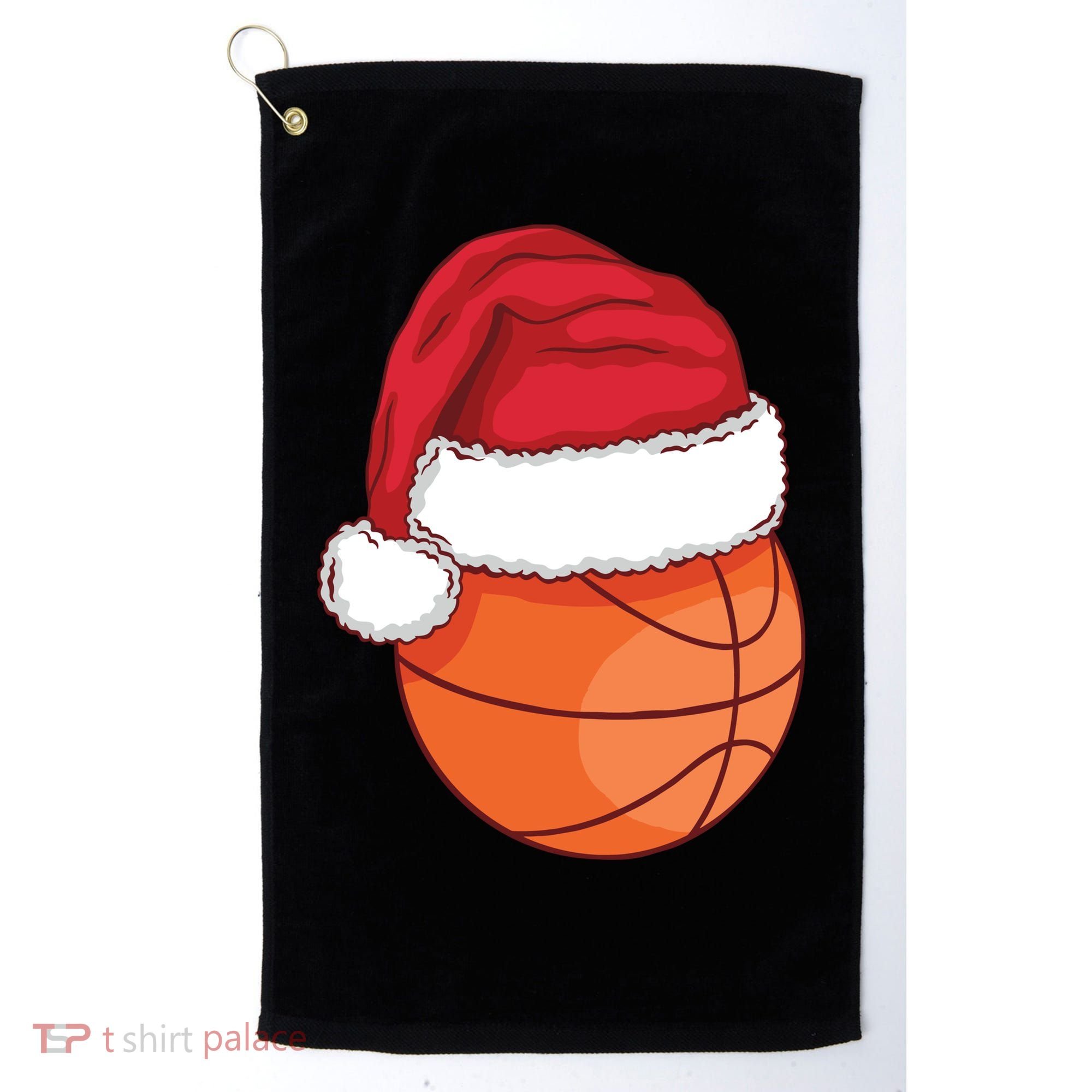 Christmas Basketball Santa Golf Towel