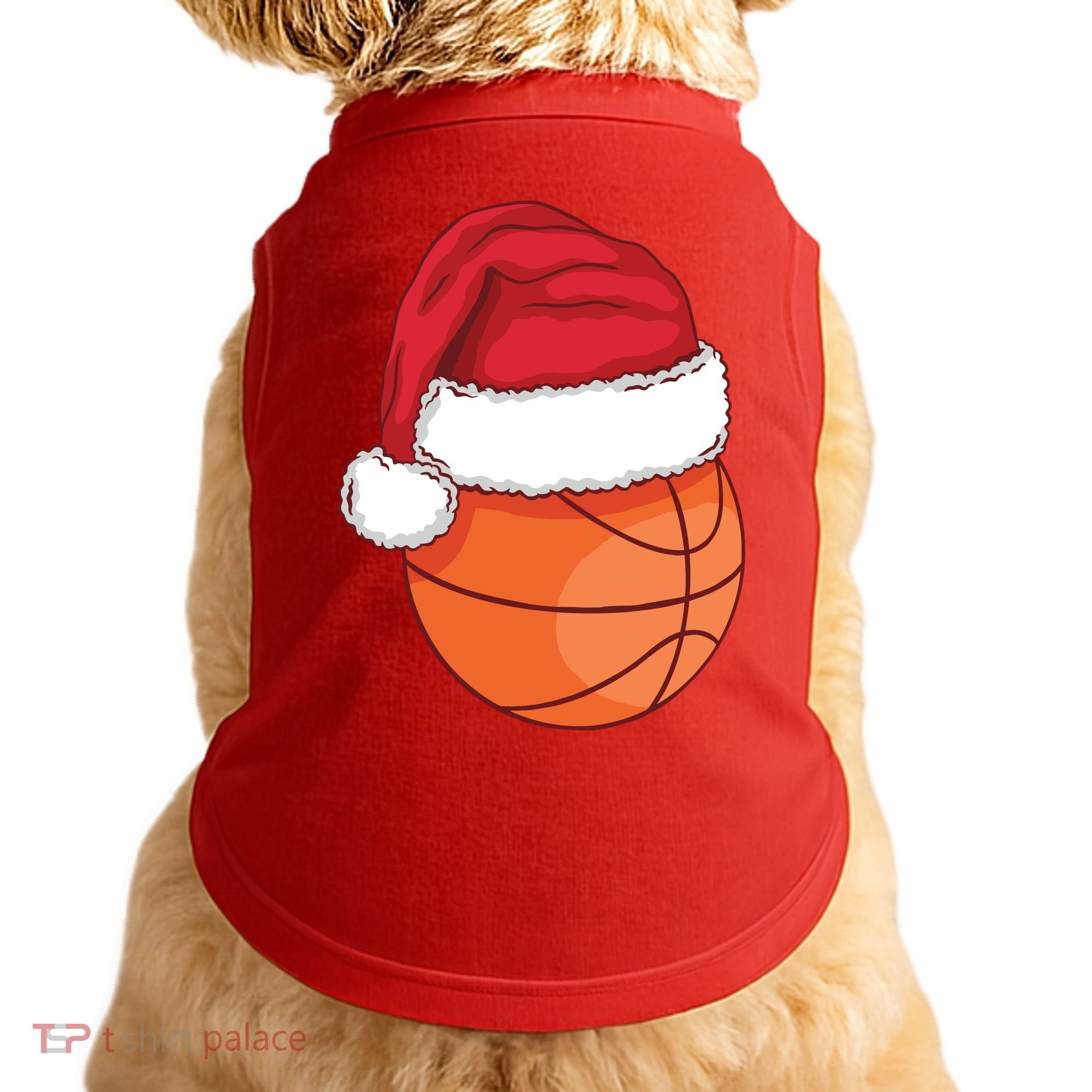 Christmas Basketball Santa Doggie Tank