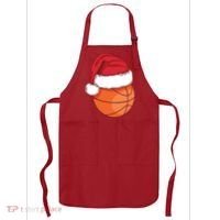 Christmas Basketball Santa Apron thumb 0