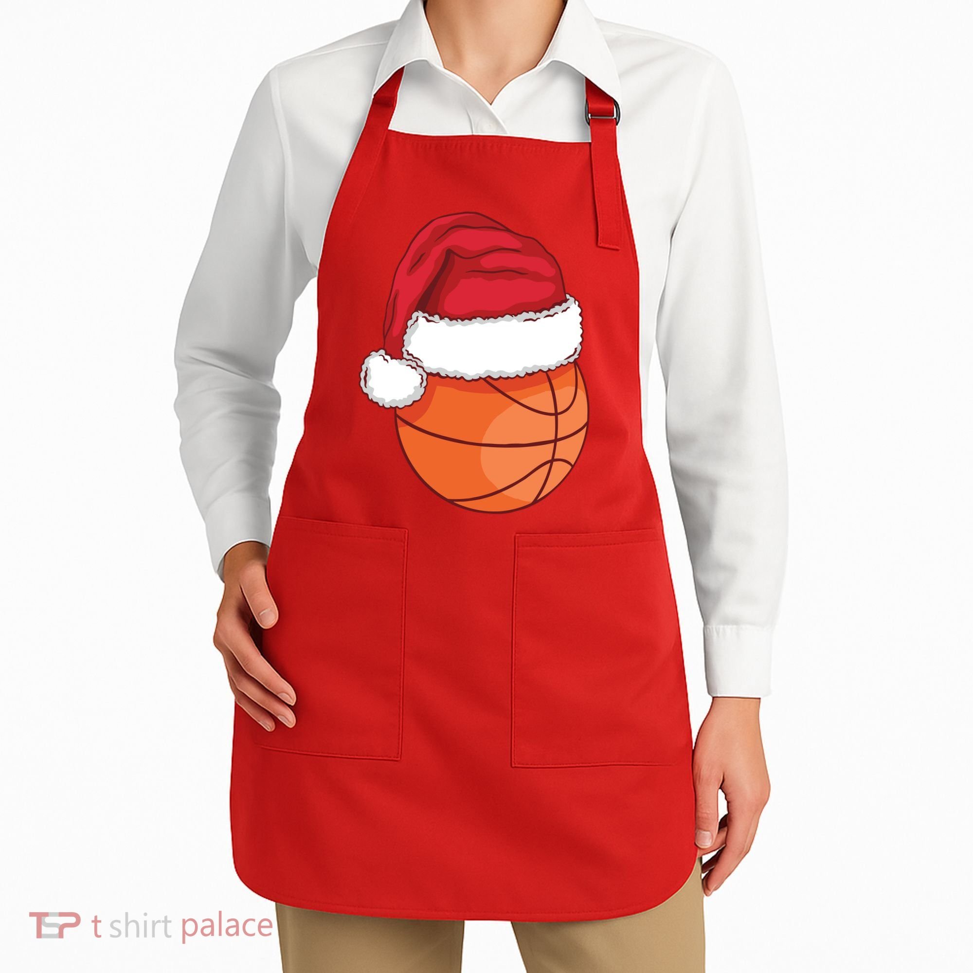 Christmas Basketball Santa Apron