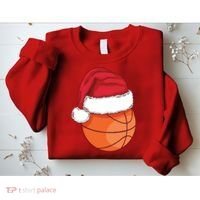 Christmas Basketball Santa Sweatshirt thumb 2