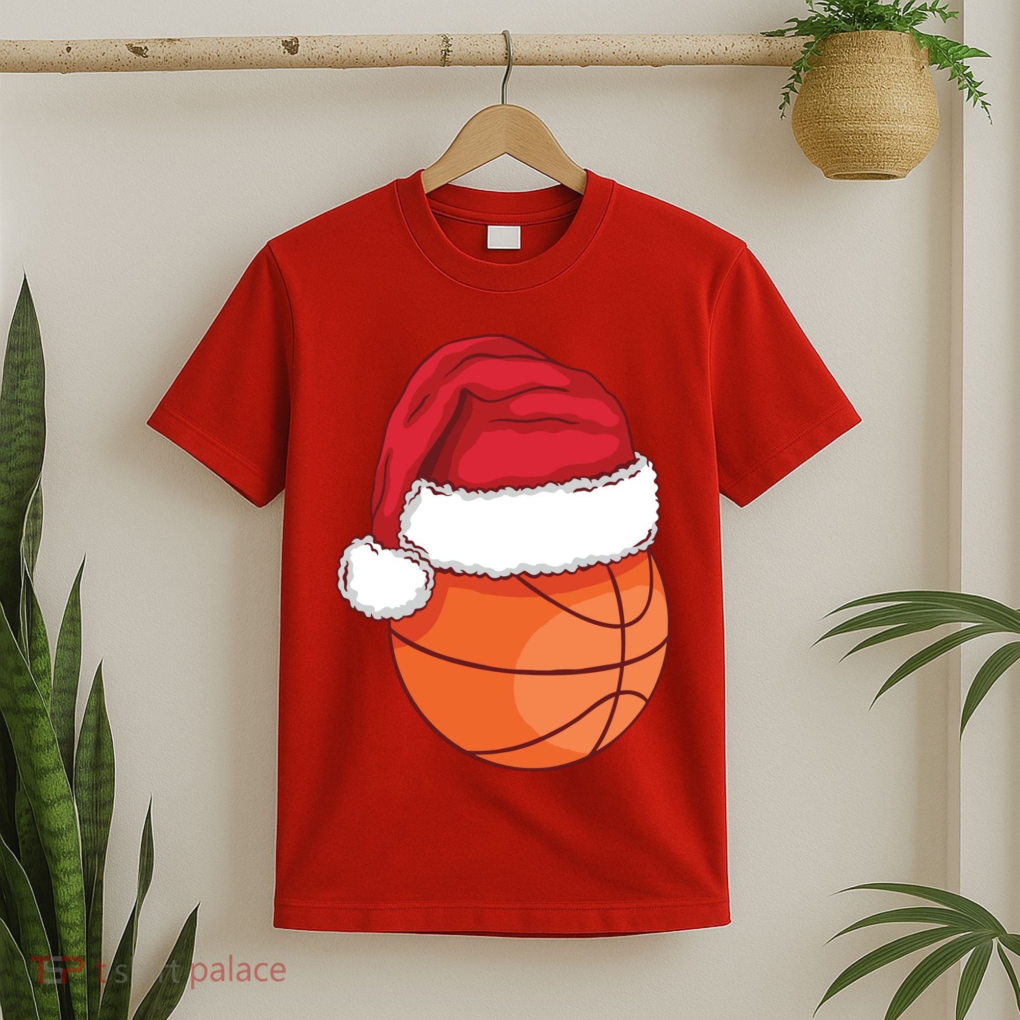 Christmas Basketball Santa T-Shirt