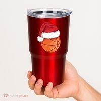 Christmas Basketball Santa Tumbler thumb 2