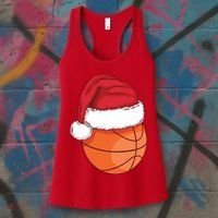 Christmas Basketball Santa Women's Tank Top thumb 3