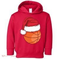 Christmas Basketball Santa Toddler Hoodie thumb 0