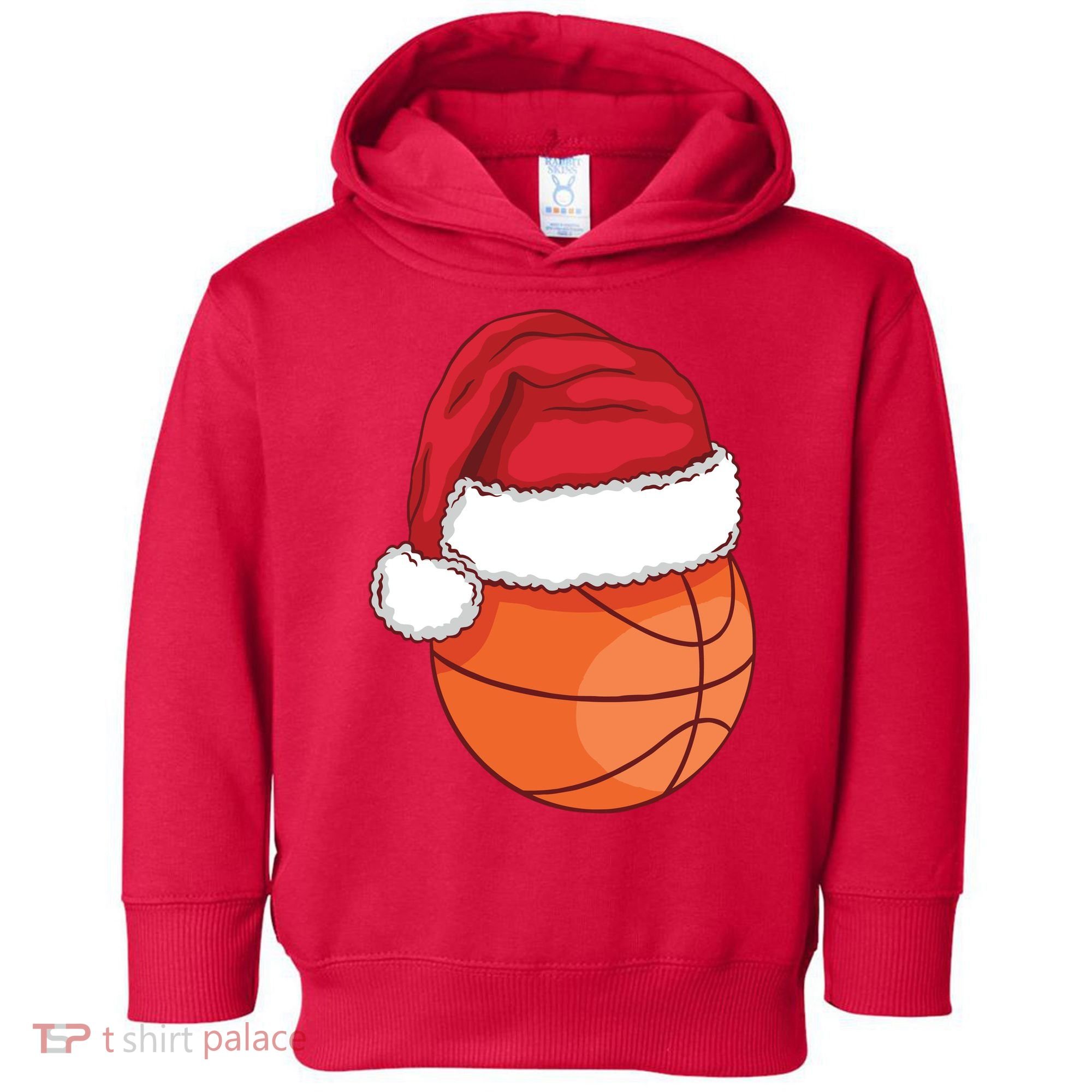 Christmas Basketball Santa Toddler Hoodie