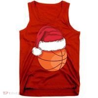 Christmas Basketball Santa Tank Top thumb 0