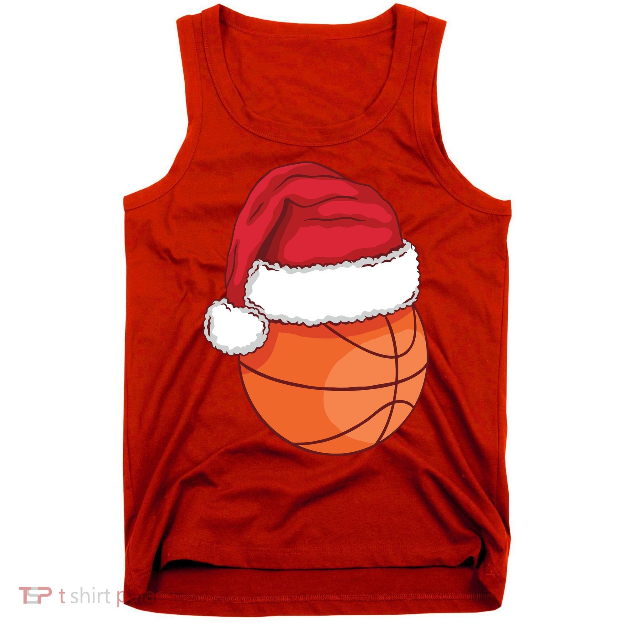 Christmas Basketball Santa Tank Top