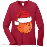 Christmas Basketball Santa Women's Long Sleeve Shirt thumb 0