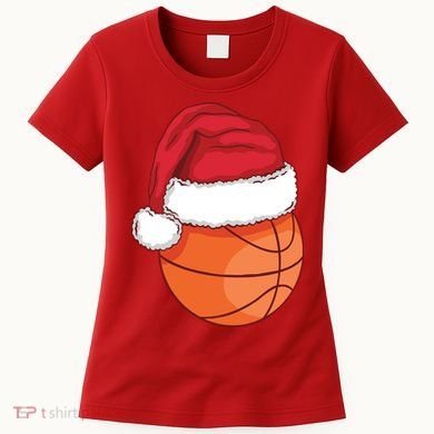 Christmas Basketball Santa Women's T-Shirt