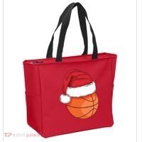 Christmas Basketball Santa Tote Bag thumb 2