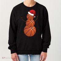 Christmas Basketball Snowman Women's Sweatshirt thumb 0
