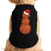 Christmas Basketball Snowman Doggie Tank thumb 0