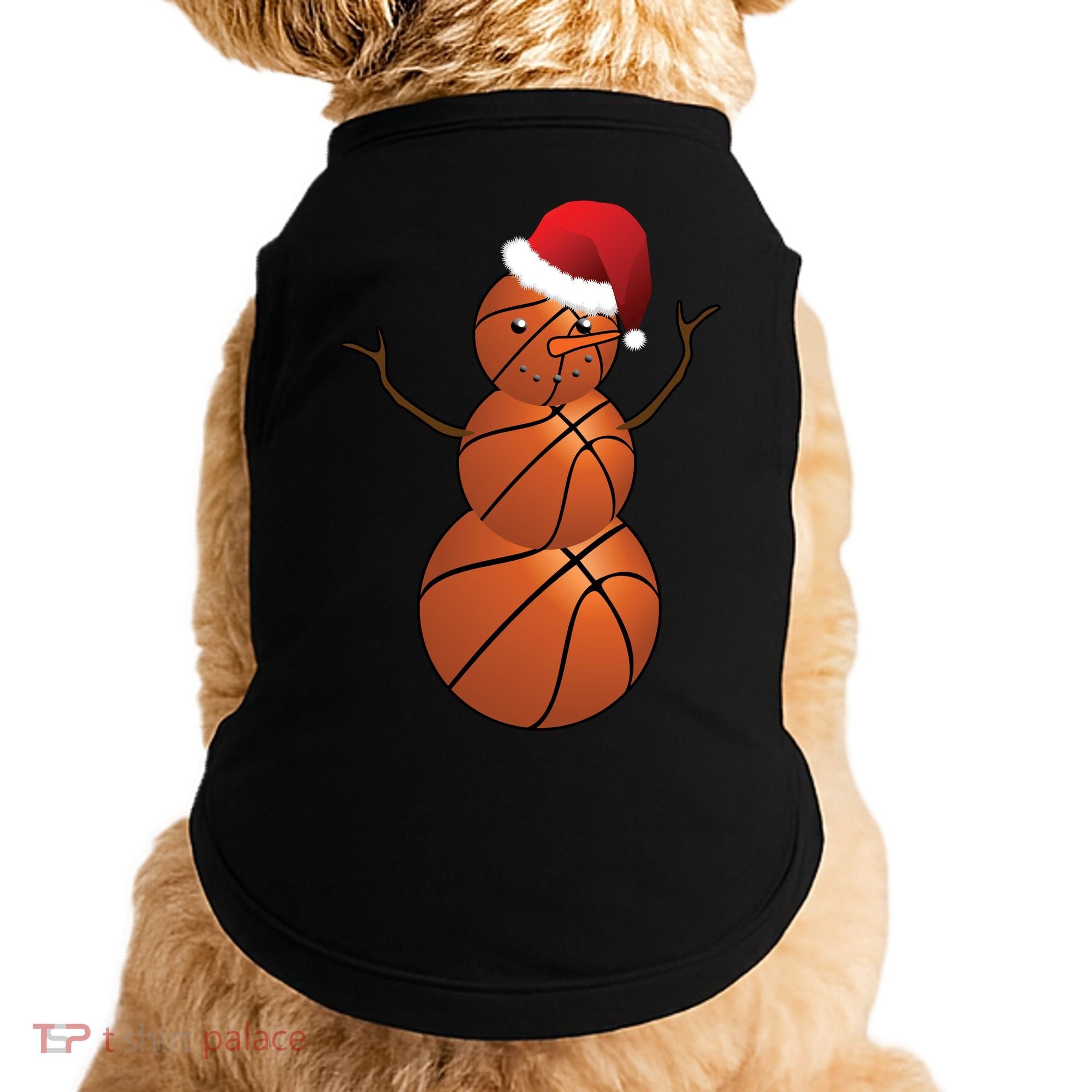 Christmas Basketball Snowman Doggie Tank
