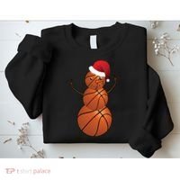 Christmas Basketball Snowman Sweatshirt thumb 2