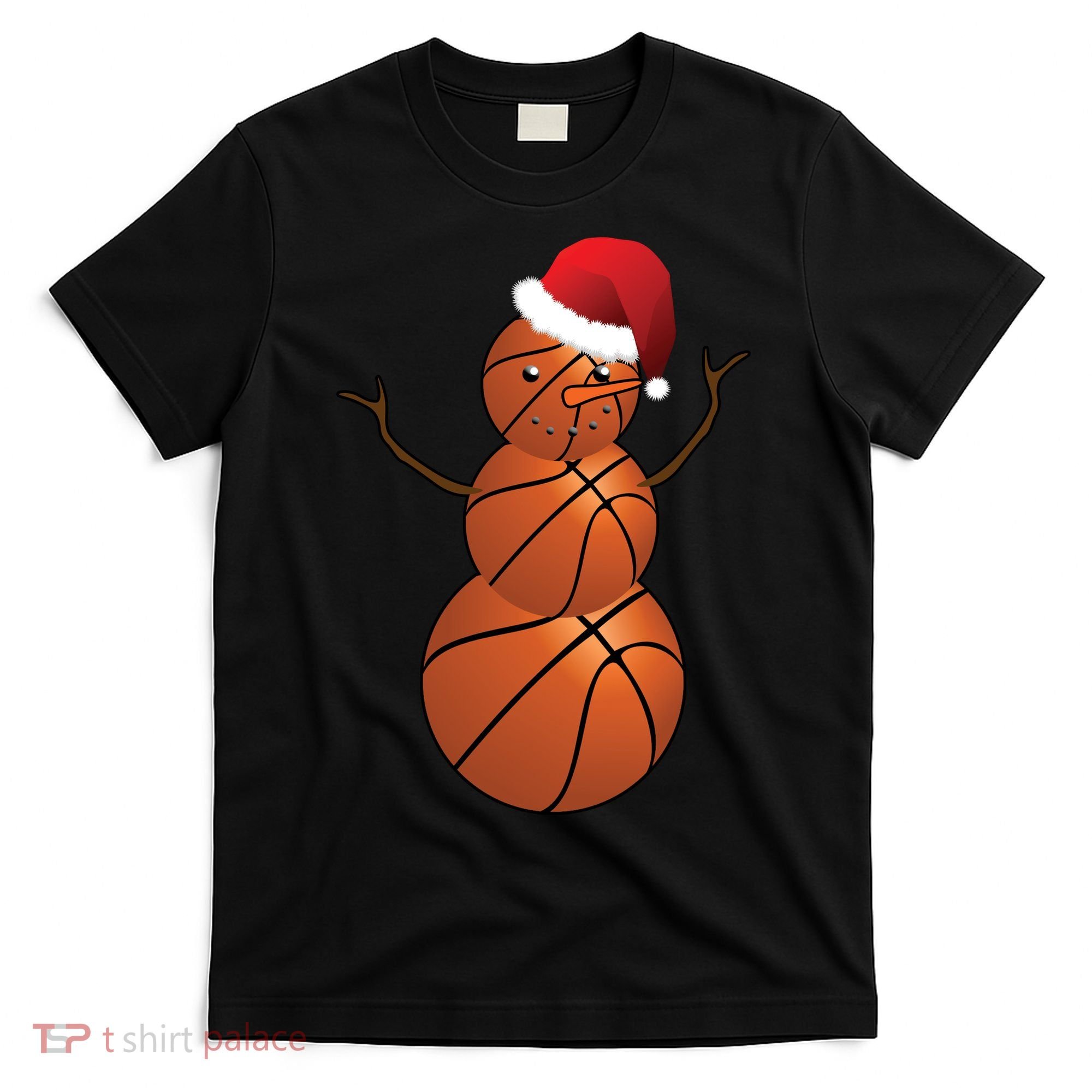 Christmas Basketball Snowman T-Shirt