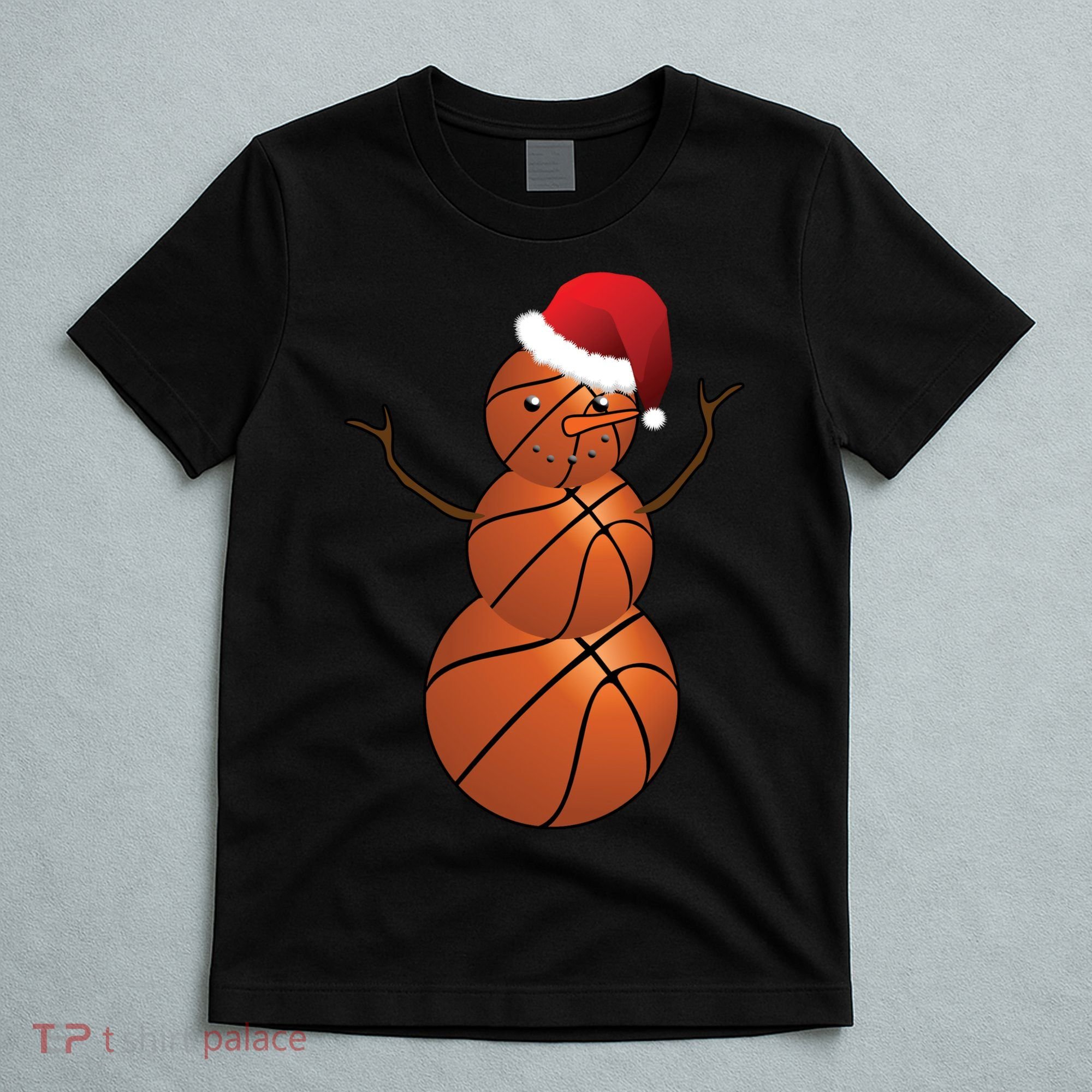 Christmas Basketball Snowman T-Shirt