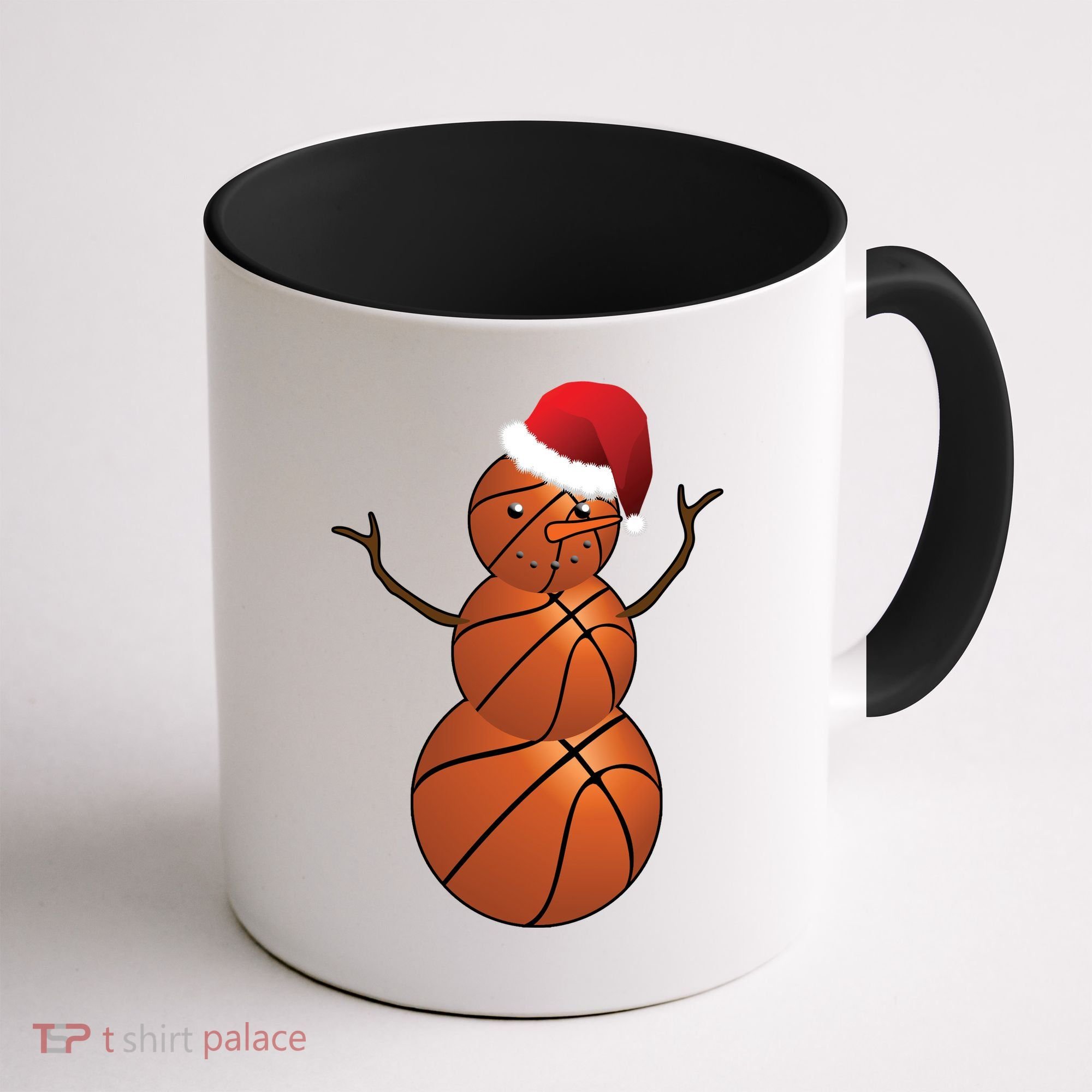 Christmas Basketball Snowman Coffee Mug