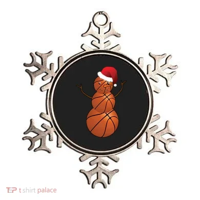 Christmas Basketball Snowman Ornament