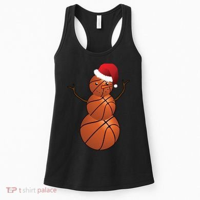 Christmas Basketball Snowman Women's Tank Top