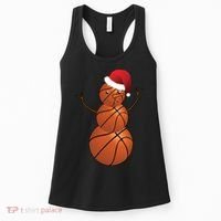 Christmas Basketball Snowman Women's Tank Top thumb 0