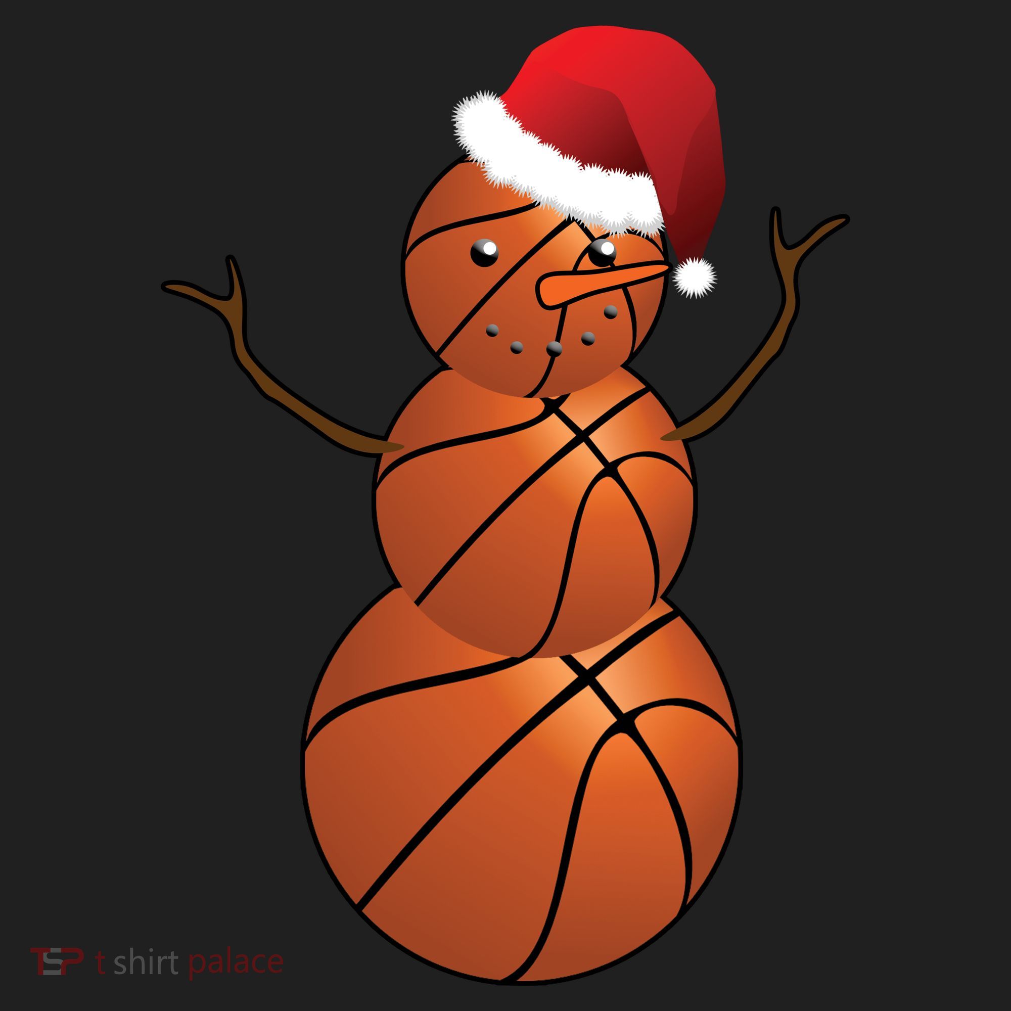Christmas Basketball Snowman Hat