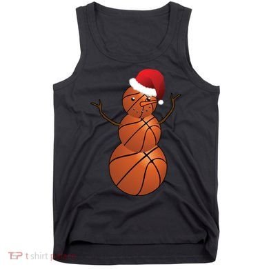 Christmas Basketball Snowman Tank Top