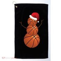 Christmas Basketball Snowman Golf Towel thumb 0
