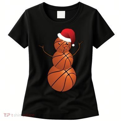 Christmas Basketball Snowman Women's T-Shirt