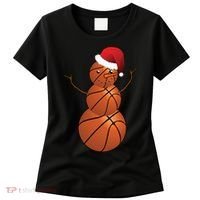 Christmas Basketball Snowman Women's T-Shirt thumb 0