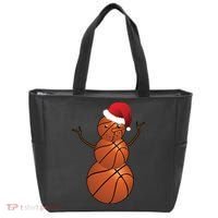 Christmas Basketball Snowman Tote Bag thumb 0