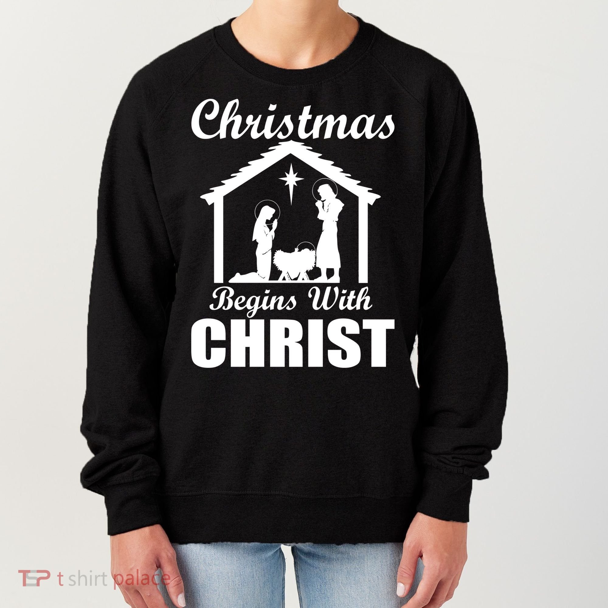 Christmas Begins With Christ Women's Sweatshirt