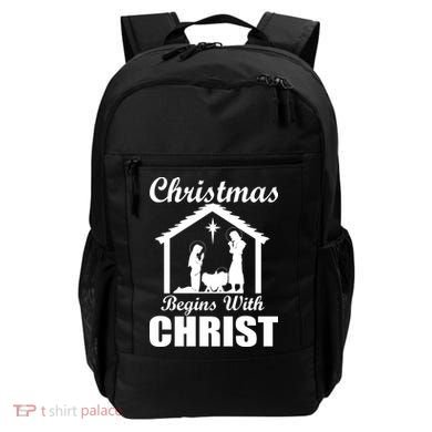 Christmas Begins With Christ Backpack