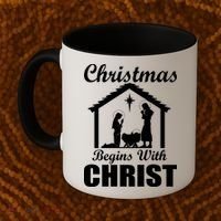 Christmas Begins With Christ Coffee Mug thumb 2
